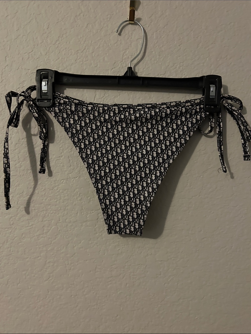 Dior Black & White Logo Tie-Side Kids Shorts - Picture 2 of 4